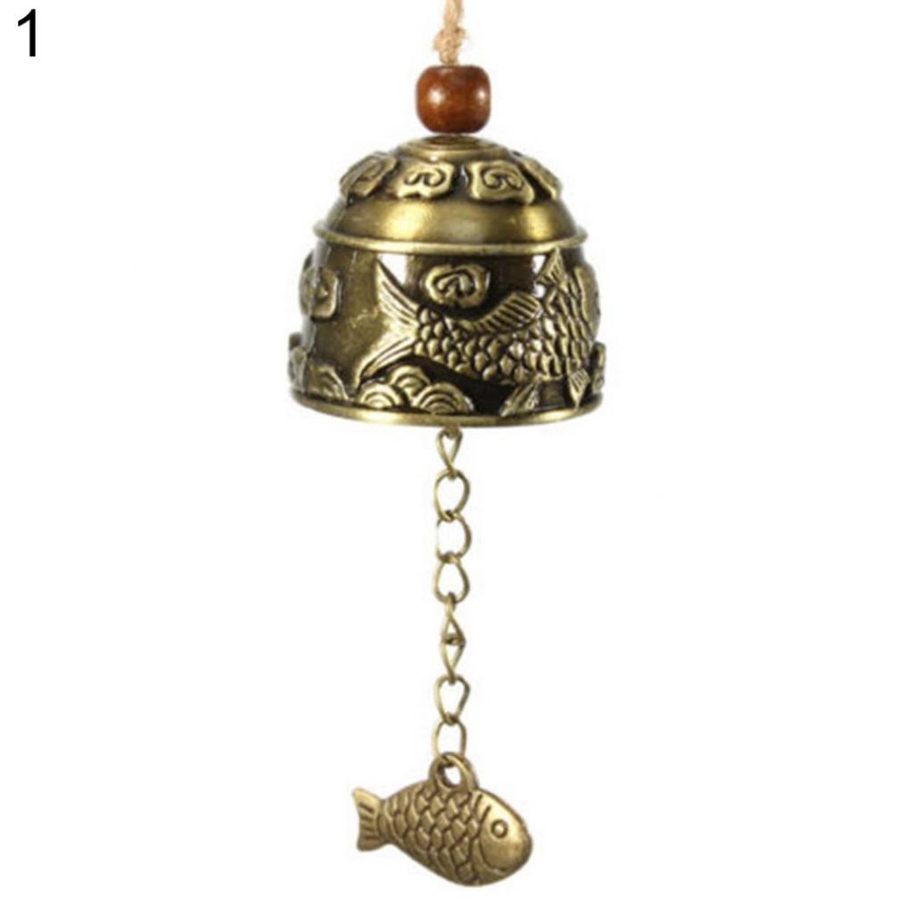 Chinese Dragon/Fish Feng Shui Bell Blessing Good Luck Fortune Hanging Wind Chime