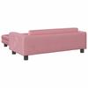 Kids Sofa with Footstool Pink 100 x 50 x 30 cm Velvet