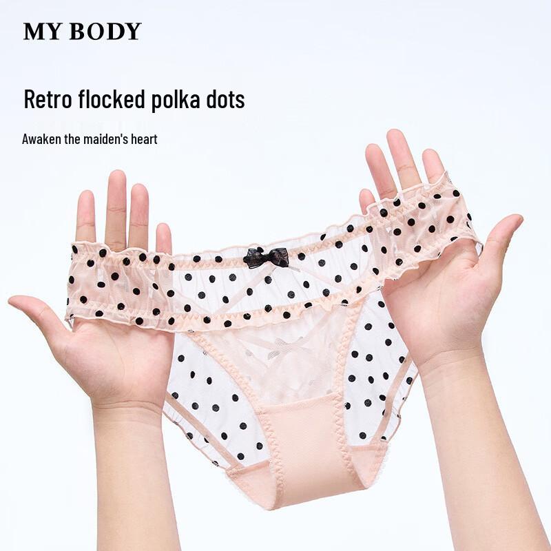 Женские сетчатые трусы в горошек Mybody