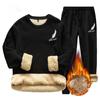 Men's Winter Warm Suit Top+ Thickened Pants 2-piece Set