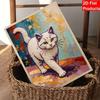 Набор для рисования жемчугом DIY Безрамный холст с кошкой Блестящее искусство из бусин Творческое рукоделие для декора спальни гостиной