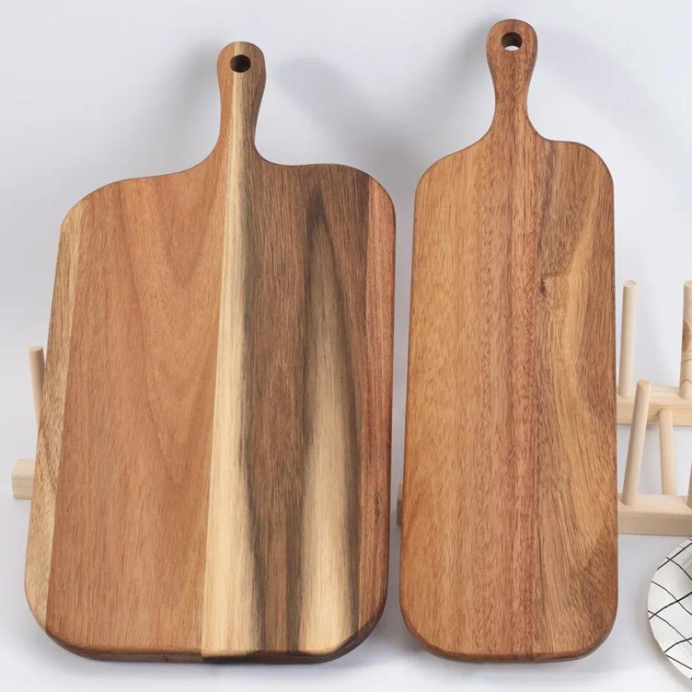 Japanese-style Serving Plate Long-handle Cheese Board Household Solid Wood Cutting Board  Pizza