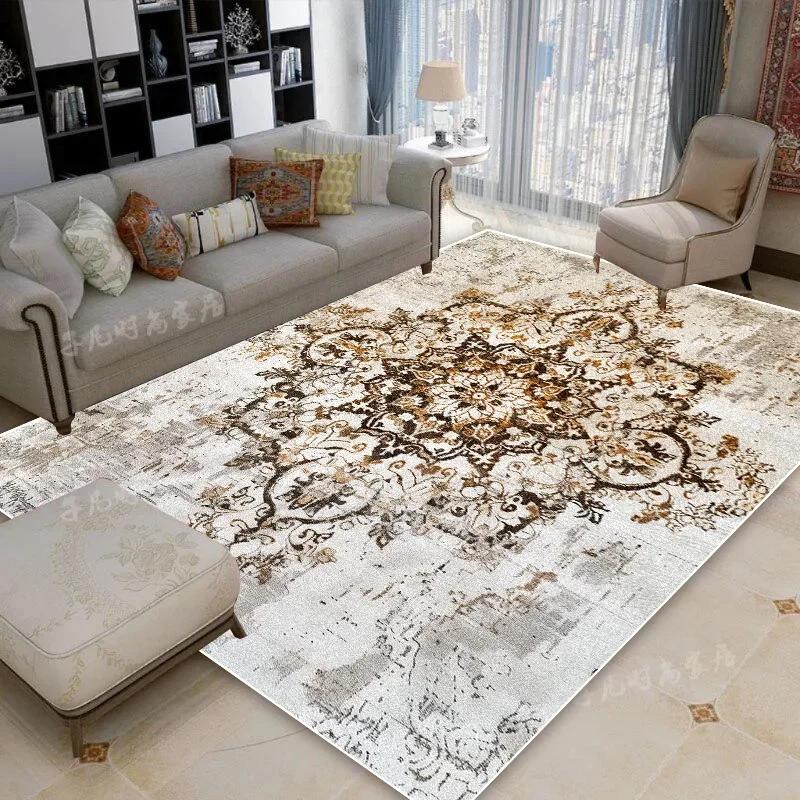 Persian Luxury Tradition Living Room Carpets Fancy Home Decoration Large Area Soft Rugs Washable Non-slip Lounge Room Door Mats