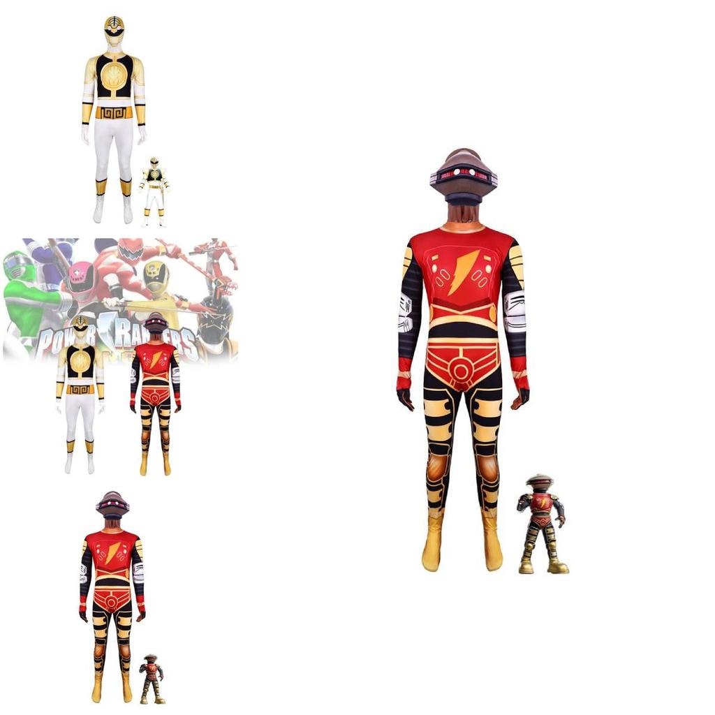 Костюм для косплея Могучих Морфинов Пауэр Рейнджерс Динозавры для детей на Хэллоуин, костюм для вечеринки