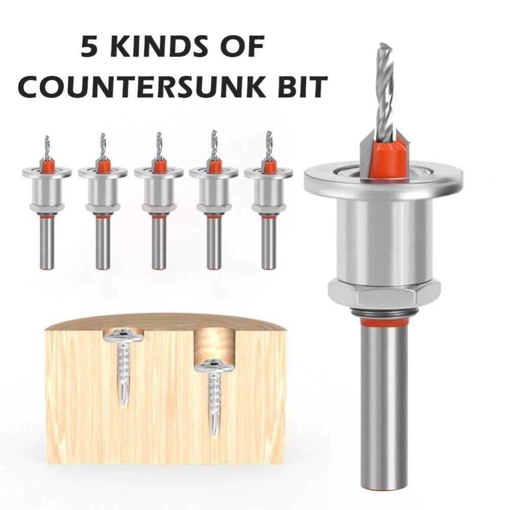 Adjustable Shank Countersink Drill Bit Wear Resistant Chamfer Tool  Screw Chamfer