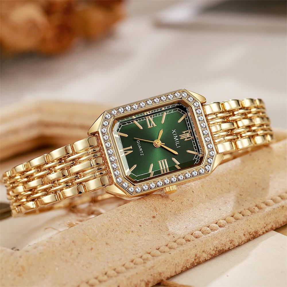Light Luxury Brand Watch Women Business Simple Diamond Gold Watches Casual Female Student Fashion Quartz Clock Wristwatches