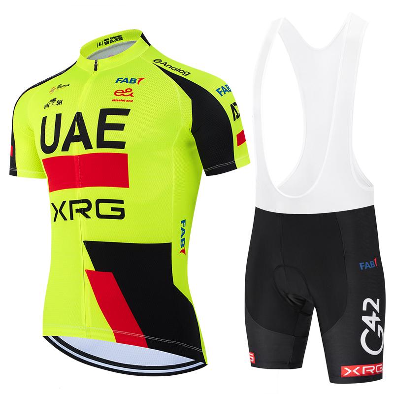 New 2026 White Cycling Jersey UAE Team Bike Jersey Shorts Men Quick Dry Ropa Ciclismo Outdoor Sports Pro Bicycle Clothing
