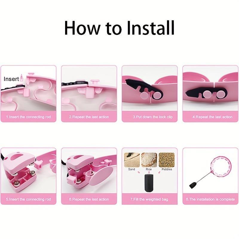 Sports Pilates Hula Hoops, Multi-section Waist Training Equipment for Men Women Gym Outdoor Fitness Weight Loss