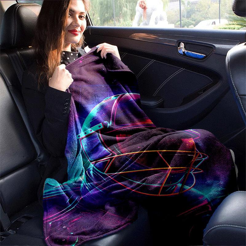 1pc Sports Printing Lightweight Flannel Blanket, Comfortable and Warm Blanket, for Camping Sofa Bed and Couch Office, Suitable for Gift Blank