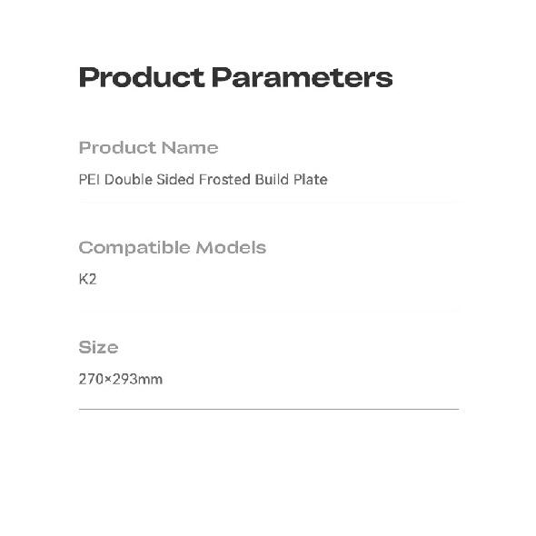 Оригинальная двусторонняя матовая платформа для печати Creality K2/K2 PRO из ПЭИ, высокопрочное премиальное порошковое покрытие ПЭИ, запчасти для 3D-принтера