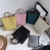 2025 New Genuine Leather Women's Bag Head Layer Leather Double Sided Leather Tote Bag Small Bag Cross Border Handbag