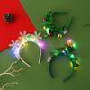 Glowing Elk Hair Hoop Antlers Headband Christmas Decoration Glowing Headband  Girl