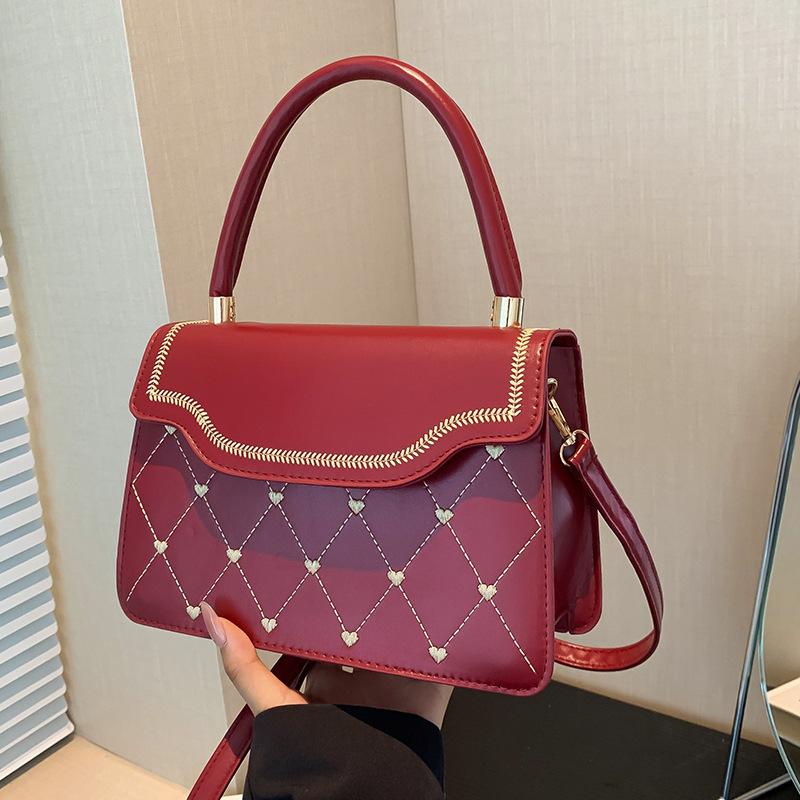 High End Textured Bag for Women New Trendy Crossbody Bag for Women Ins Diamond Embroidered Thread Single Shoulder Handbag for Women