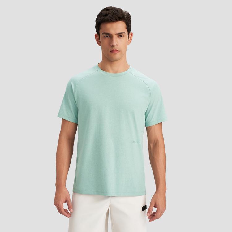 DESCENTE Dualis T-Shirts Men's Crew Neck Moderate Straight Fit D4331DTS81
