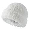 Women Winter Hat Fuzzy Faux Fur Brimless Solid Color Dome Windproof Warmth Sun Protection Knitted Cap Outdoor Travel Headwear