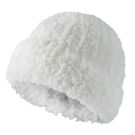 Women Winter Hat Fuzzy Faux Fur Brimless Solid Color Dome Windproof Warmth Sun Protection Knitted Cap Outdoor Travel Headwear