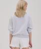 AWESOME STUDIO Earth Crack Logo Short Sleeve Sweatshirt White Gray