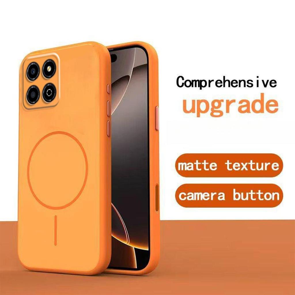 Однотонный матовый чехол из ТПУ для HONOR X8c, X8b, X7d 5G 4G, X7c, X6c, X6b 4G, 400 Smart 5G, 200 Smart Декоративная задняя крышка с кольцом в стиле MagSafe