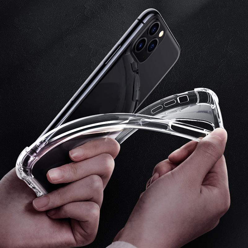 Прозрачный чехол с кольцевой подставкой для iPhone 15 14 13 12 11 Pro Max Plus XR X 8 7 Plus SE, кронштейн-держатель, подушка безопасности, противоударный, прозрачный, мягкий силиконовый чехол для телефона