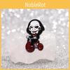 Entertaining Spooky And Brooch Featuring Iconic Jigsaw Clown In Dark Metal Perfect For Halloween Costumes And Accessori Personal
