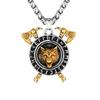 Mix Gold Color Thor's Hammer Wolf Necklaces Retro Norse Odin's Wolf Head Amulet Pendant Men Viking Runes Jewelry