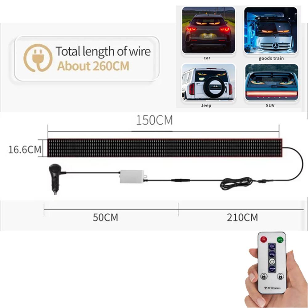 Пульт дистанционного управления Devil Eye LED Truck Matrix Pixel Panel Soft Folding Lighting Граффити Прокрутка Stick up Текстовая доска Лобовое стекло