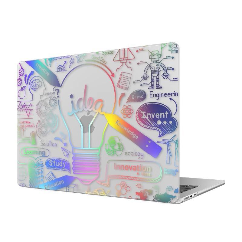 Жесткий чехол для ноутбука MacBook Air 13,6 15,3 Pro 14 16 дюймов - Защитная крышка с голографическим дизайном и лазерным эффектом