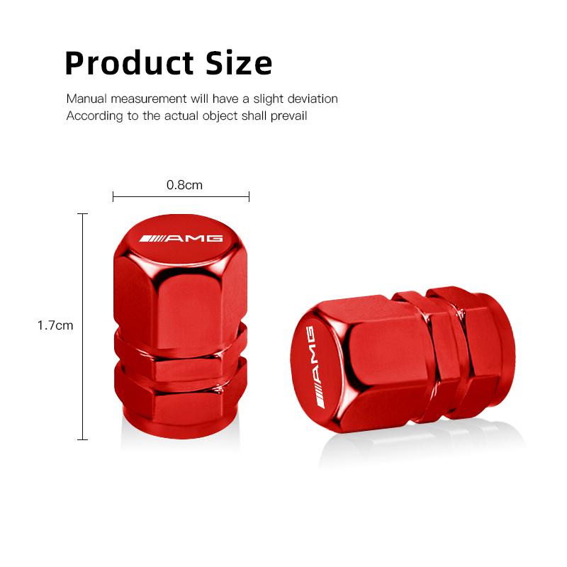 Aluminum Alloy Car Wheel Tire Valve Caps Stem Cover For Mercedes Benz AMG A B C E G CLA W211 W203 W204 C260 E300L A200L
