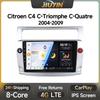 JIUYIN Android 13 Carplay для Citroen C4 C-Triomphe C-Quatre 2004-2009 Автомагнитола Мультимедийный проигрыватель Стерео DVD Аудио Carplay Auto