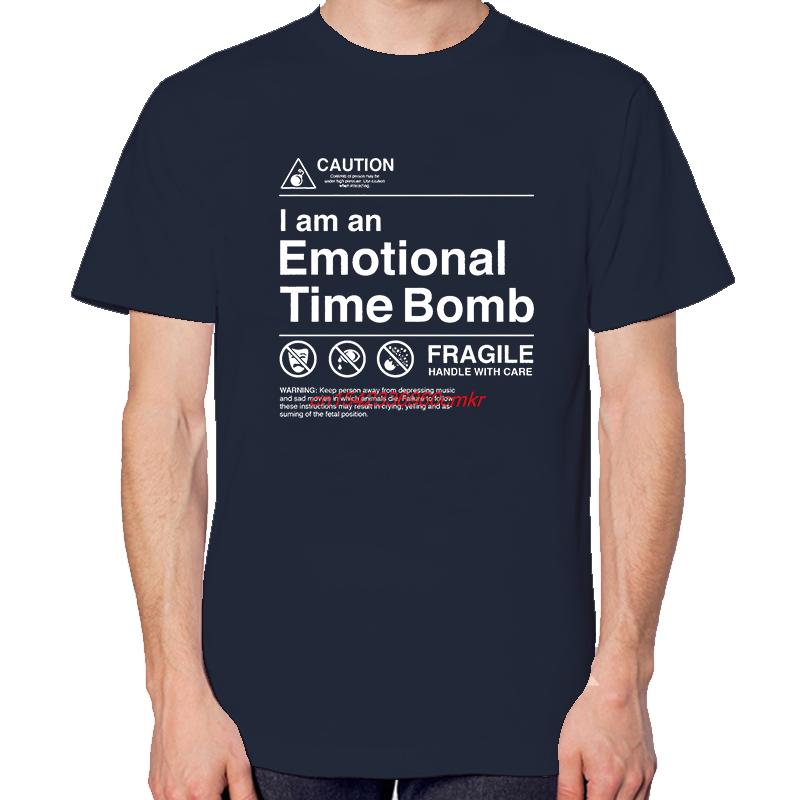 I Am An Emotional Time Bomb Funny Graphic T Shirts Summer Tops Tshirt New Arrival Goods Short Sleeve Tee Cotton Print T Shirt