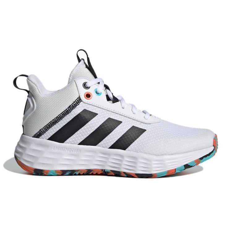 adidas Own The Game 2.0 Прочные Нескользящие Баскетбольные Кроссовки Мид-Топ Детские Кроссовки Белый Черный H01556