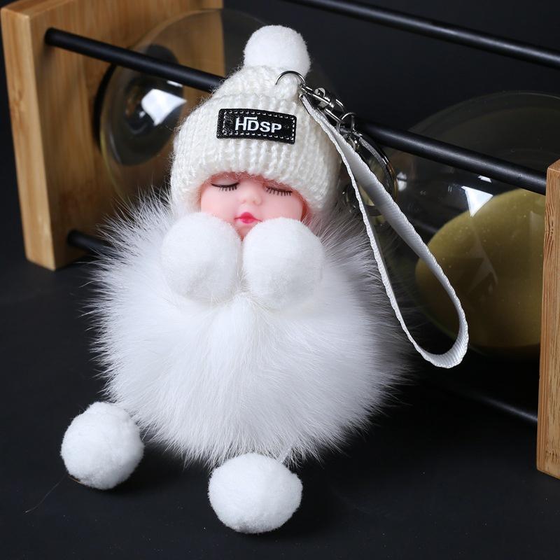 Симпатичная женская сумка-подвеска, плюшевая подвеска, кукла для сна, автомобильный брелок, подвеска, рождественский подарок
