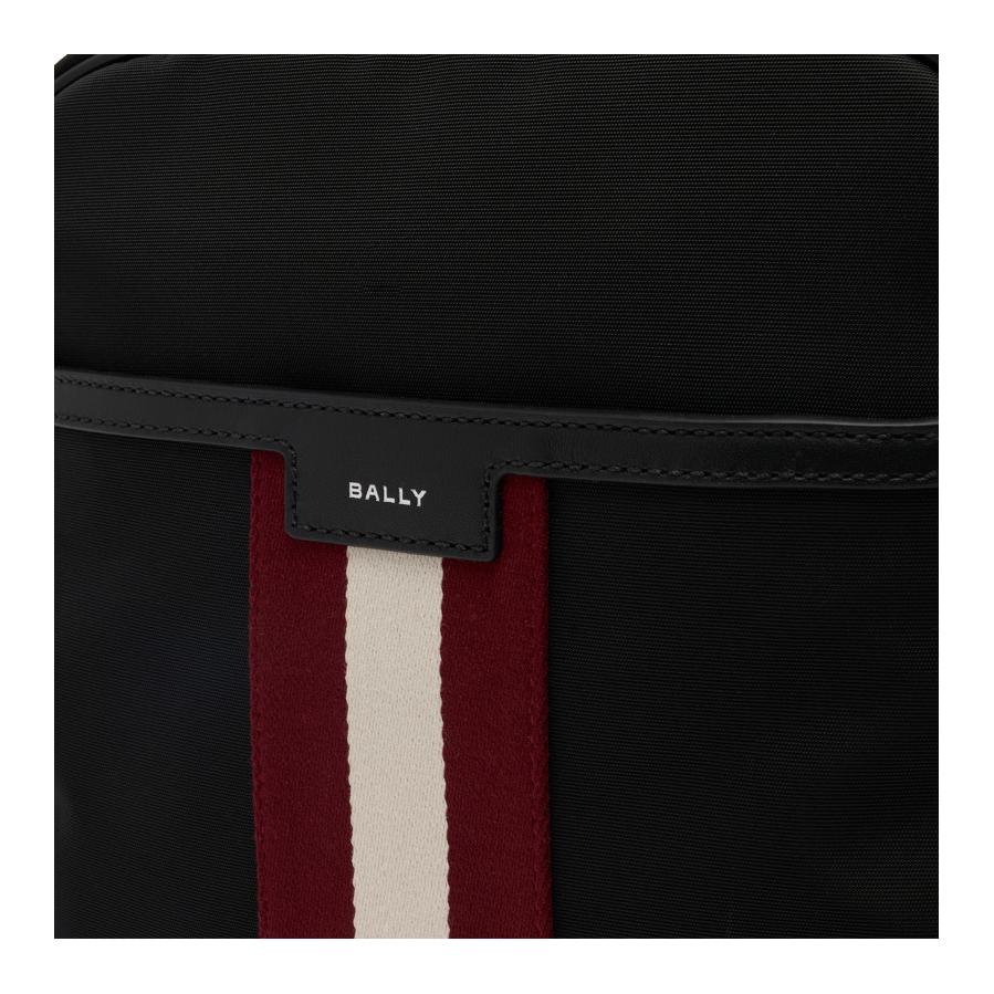 Bally Code Classic Striped Color Block Design Fabric And Leather Crossbody Bag Men bags Black 6311758