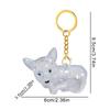 Corgi Hair Storage Pendant Cute Dog hair Keychain Couple Car Key Chains Jewelry Souvenir Collection Gift Decor Dog Accessories