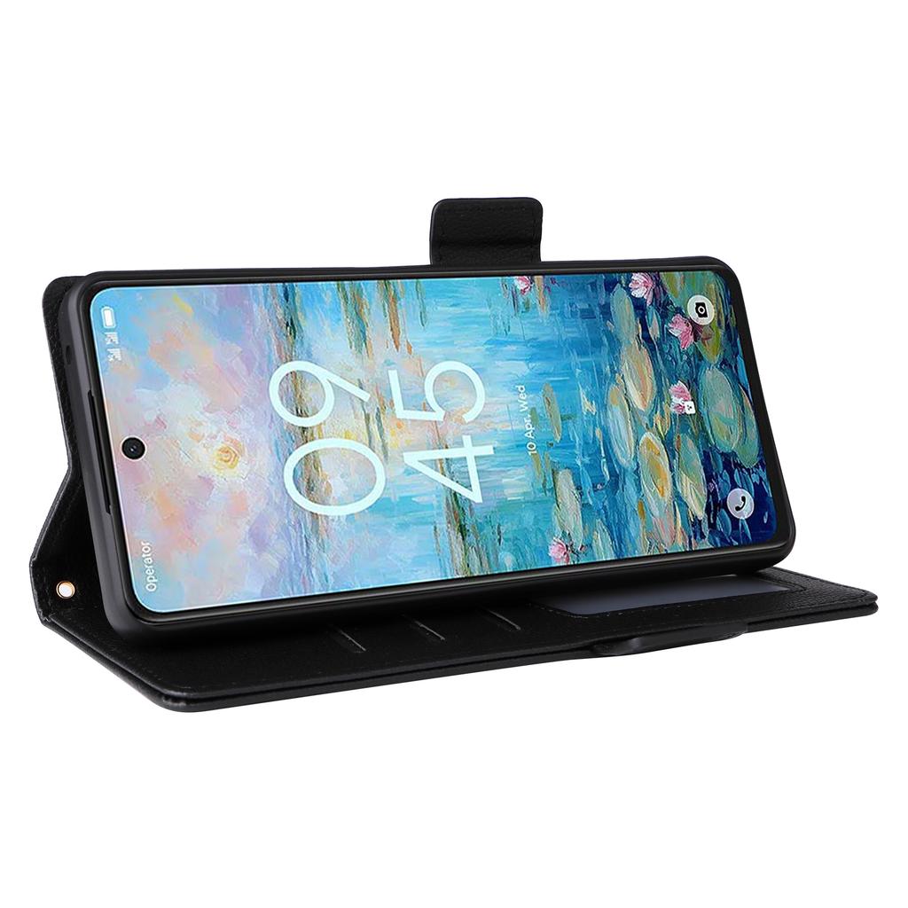 For TCL 50 Pro Nxtpaper 5G/50 Nxtpaper 5G/TCL P10/60 XE Case with Wrist Strap Litchi Texture PU Leather Wallet Phone Cover