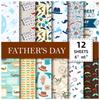 12 Father'S Day Gifts, Outer Packaging, Personalized Diy Handbook Material, Backing Material Paper