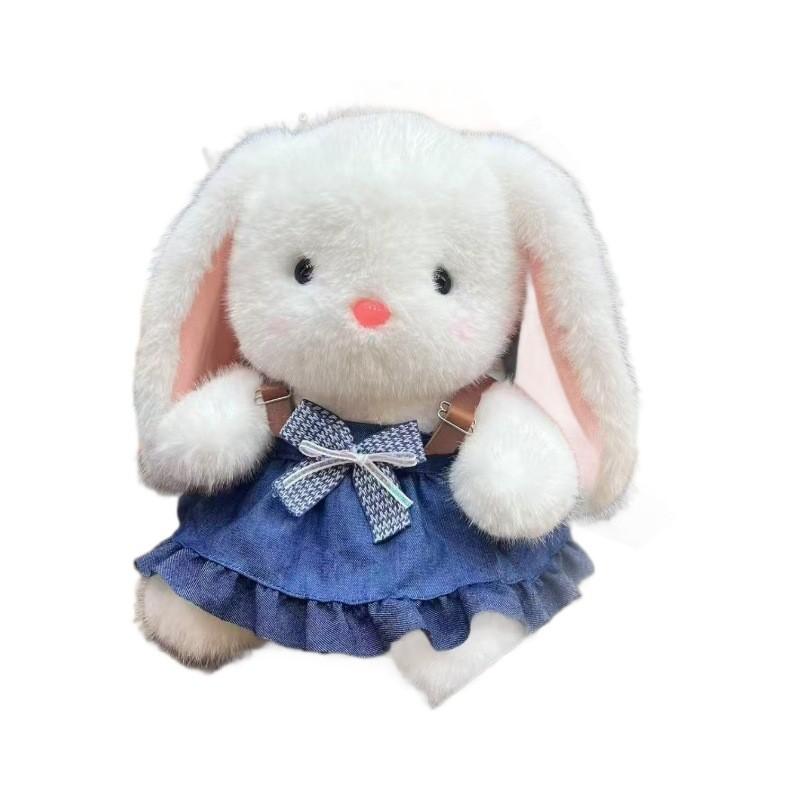 Strap Rabbit Skirt Plush Toy With Bowknot Doll Childrens Toy Gift Holiday