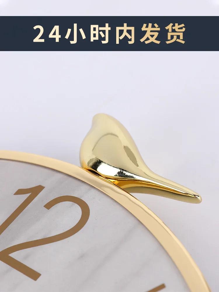 Настенные часы Nordic Metal Agate Living Room Decoration Настенные часы Home Decor Mute Creative Luxury Glod Kitchen Clock Undefined