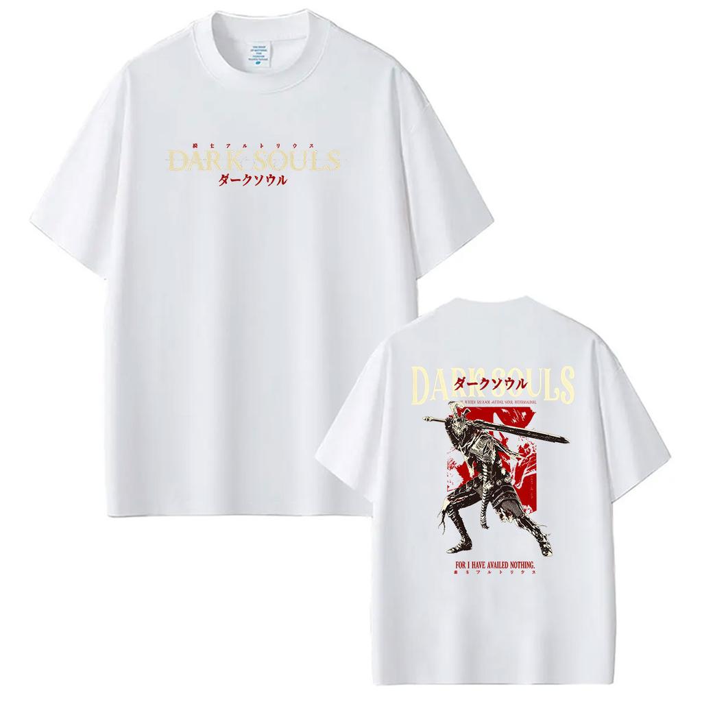 2026 Hot Gam Dark Souls Graphic T Shirts Mens Women Vintage Harajuku Short Sleeve Tshirt Casual Fashion Cotton Tees Streetwear
