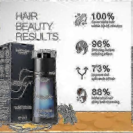 Polar Hair Dye Shampoo - Instant Gray Coverage for Women & Men, Nourishing Formula