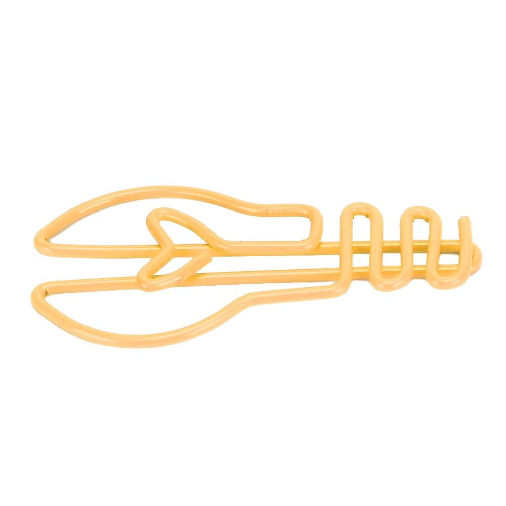 100pcs Plastic-coated Metal Cute Paper Clips Yellow/Pink Office Paper Clips Wedding Decoration