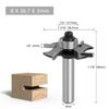 8mm Shank Four Blades T-Sloting Biscuit Joint Slot Cutter Jointing Slotting Router Bit Height Milling Cutter Woodworking
