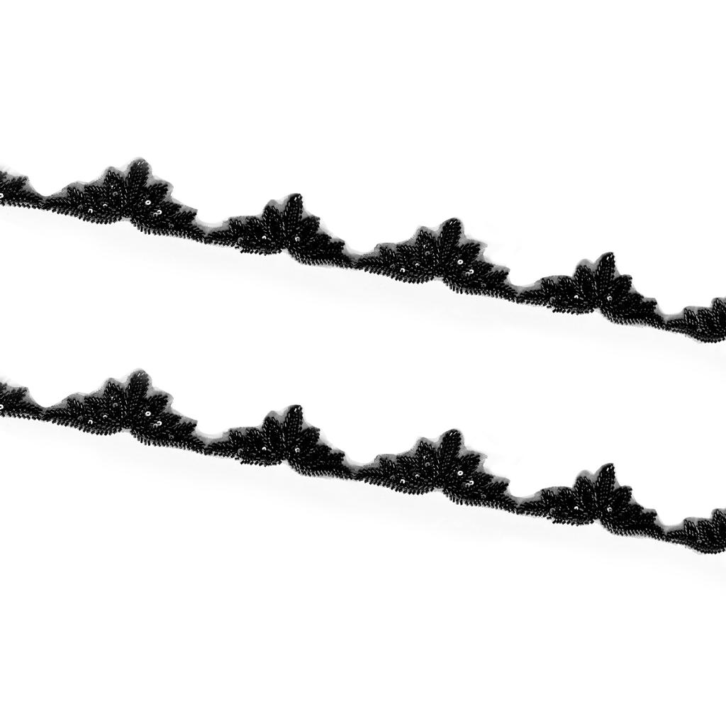 White Beaded Sequined Mesh Bottom Barcode Clothing Dress Embroidery Accessories Robe Clothing Lace