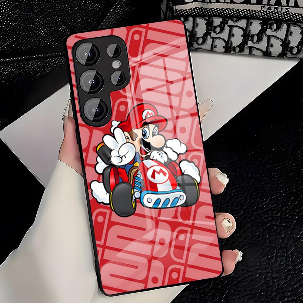Game Super Mario Phone Case For Samsung S26 S25 Plus S20 S20 Plus S22 Ultra S23 FE S21 Plus S21 Ultra Glass Cover