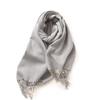 Double Sided Solid Color Scarf For Women's Winter Imitation Cashmere Warm Tassels