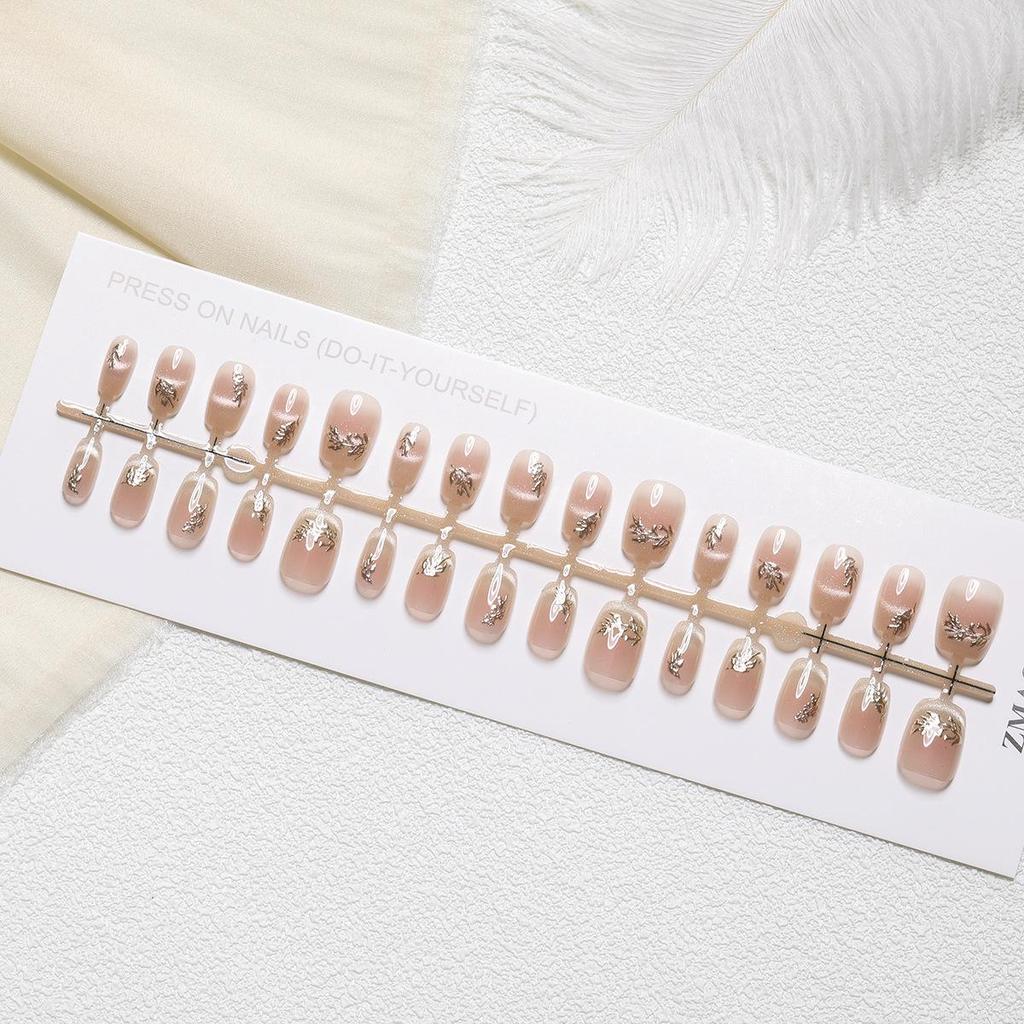 Румяна для ногтей с позолотой «кошачий глаз» — набор из 30 предметов, ручная работа, готовые к использованию размеры XS/S/M