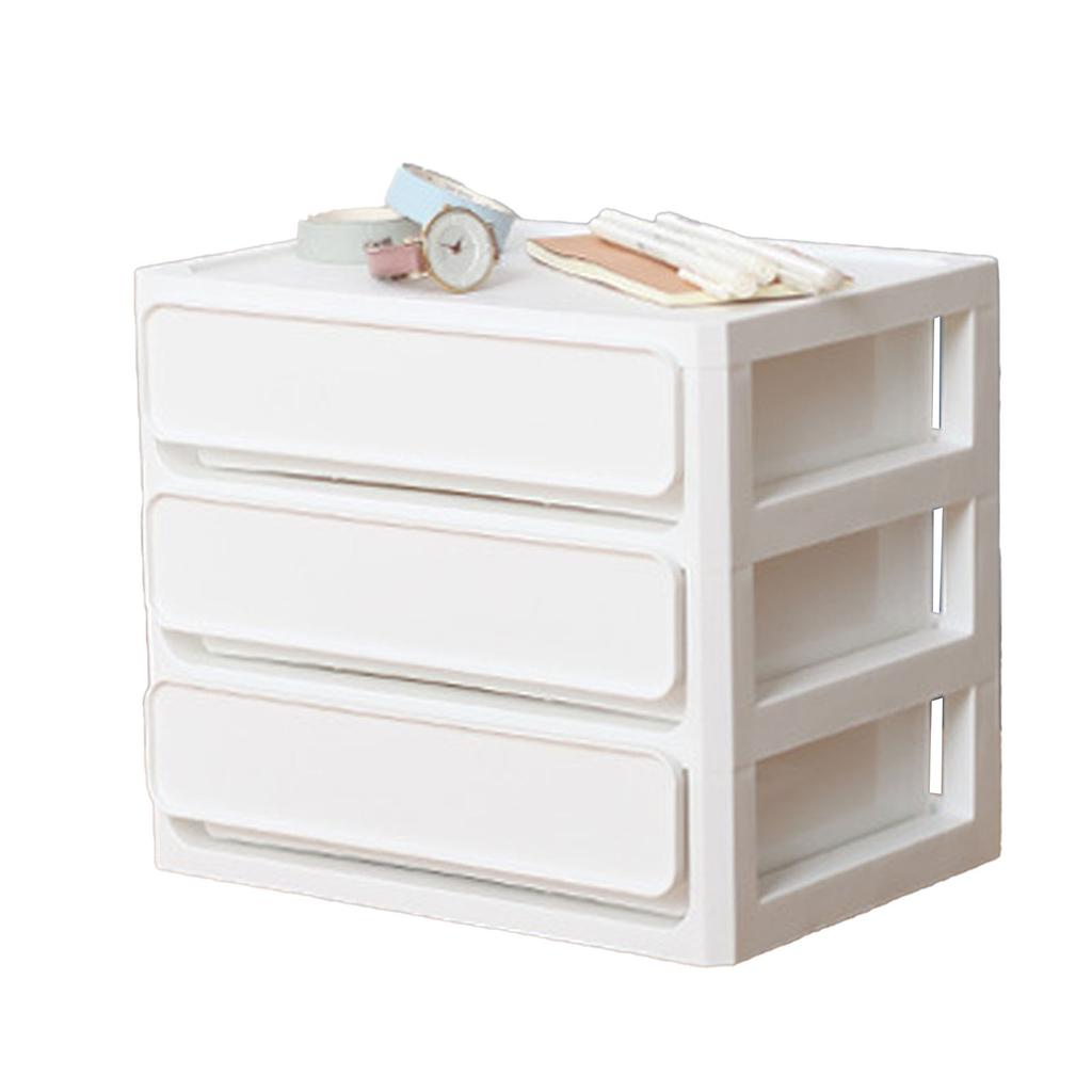 Storage Drawer Multi Layers Stackable Dustproof Desktop Storage Box Organizer for Student Dormitory Home Cosmetics 3