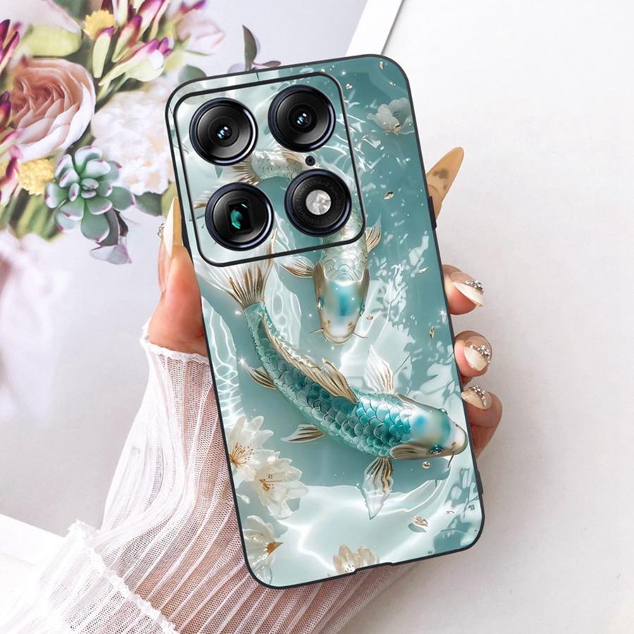 For Motorola Signature 6.8'' Case Cute Cat Cartoons Pattern Soft Silicone TPU Funda For MotoX70 Air Pro Signature Back Covers