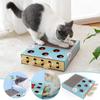 3-in-1 Cat Scratcher, Enrichment Toys for Indoor, Whack a Mole Game for Cats, Interactive Cat Hunt Mouse Toys, Cat Teaser Wands To Relieve Boredom and