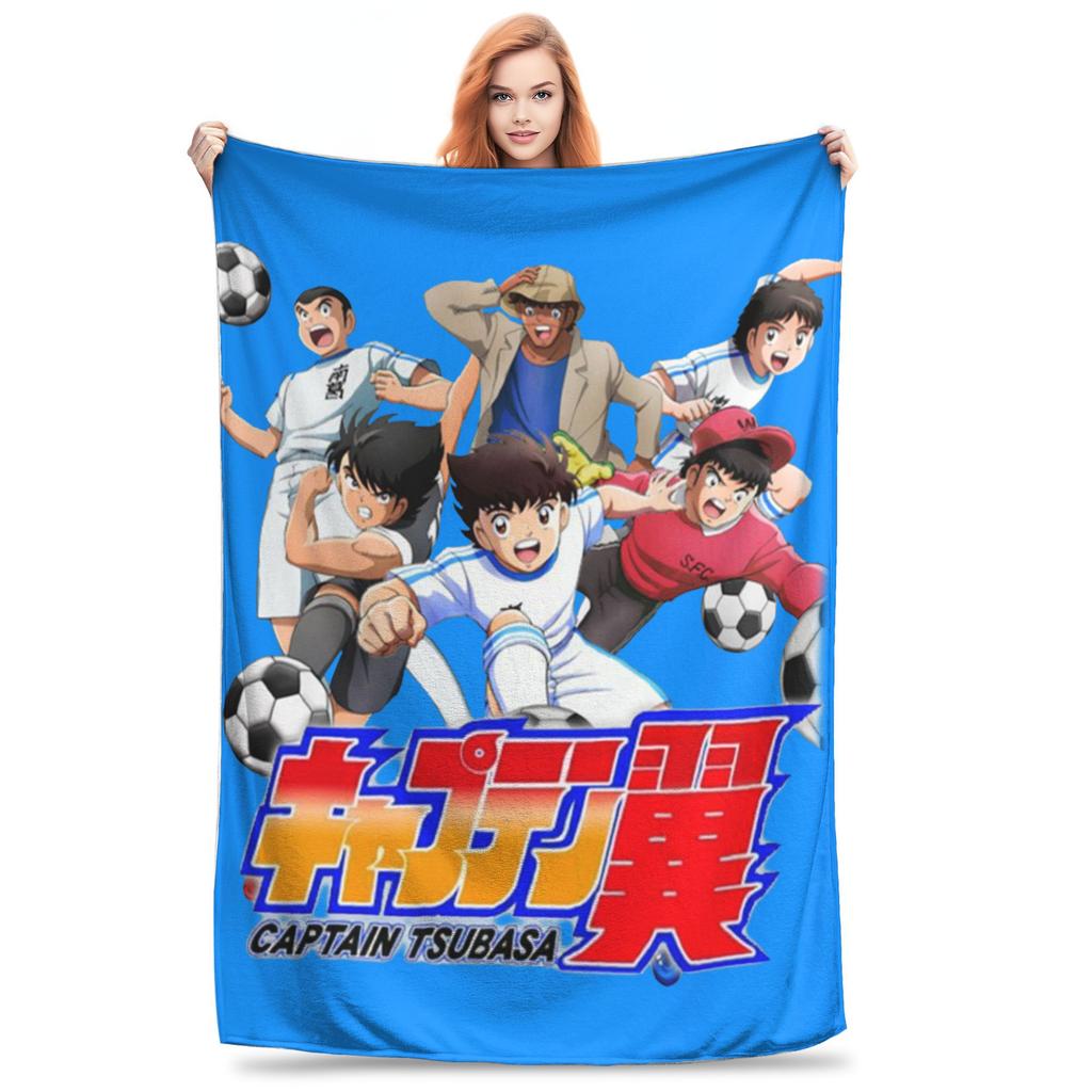 Капитан Цубаса Командный Плед Теппей Кисуги Вакабаяси Гэндзо Фланелевые Пледы Летнее Кондиционирование Мягкие Покрывала,